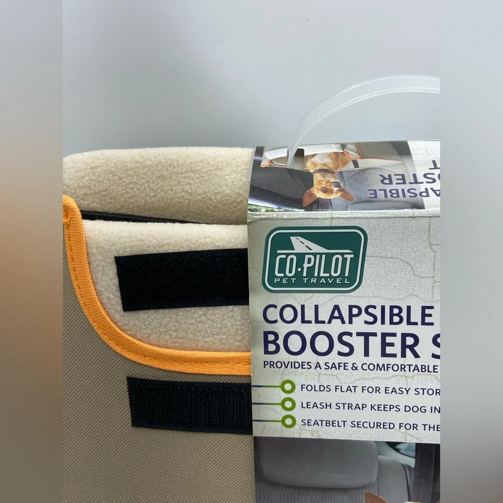 Copilot Travel Collapsible Pet Booster Car Seat Box Plush Fleece Cover 20lb Dogs